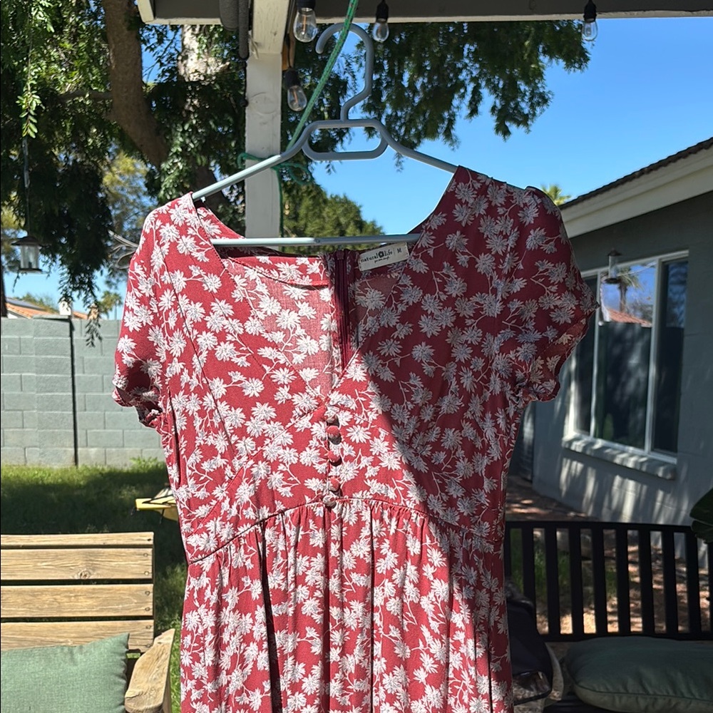 Floral Red Maxi Dress